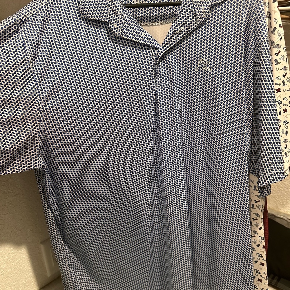 Men's Blue Texas Print Shirt